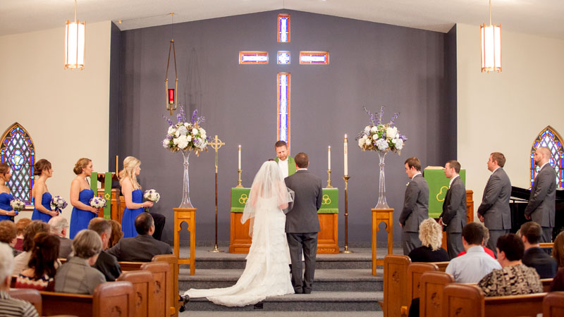 Pastor Mark performs a wedding